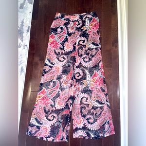 Paisley Print Flowy Dress Pants